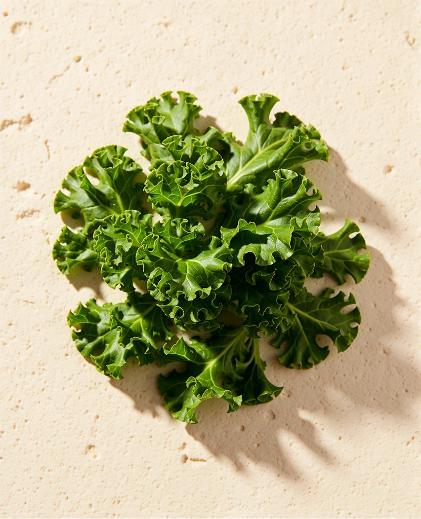 Fresh kale leaf representing nutritional vitality